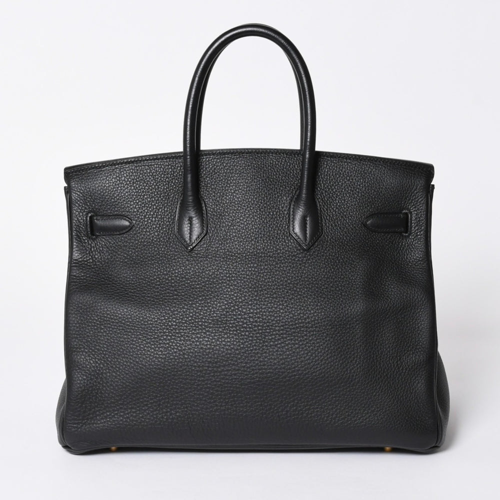極美品 HERMES エルメス BIRKIN バーキン35 アルデンヌ ブラックゴールド金具 ◻︎G刻印 ハンドバッグ 中古 4a006745