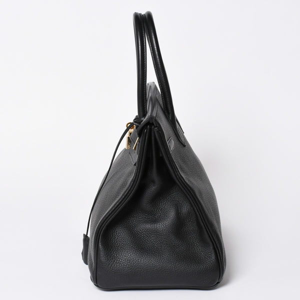 極美品 HERMES エルメス BIRKIN バーキン35 アルデンヌ ブラックゴールド金具 ◻︎G刻印 ハンドバッグ 中古 4a006745