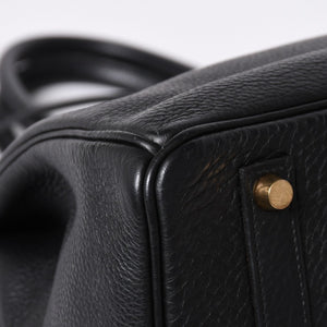 極美品 HERMES エルメス BIRKIN バーキン35 アルデンヌ ブラックゴールド金具 ◻︎G刻印 ハンドバッグ 中古 4a006745