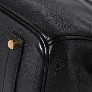 極美品 HERMES エルメス BIRKIN バーキン35 アルデンヌ ブラックゴールド金具 ◻︎G刻印 ハンドバッグ 中古 4a006745