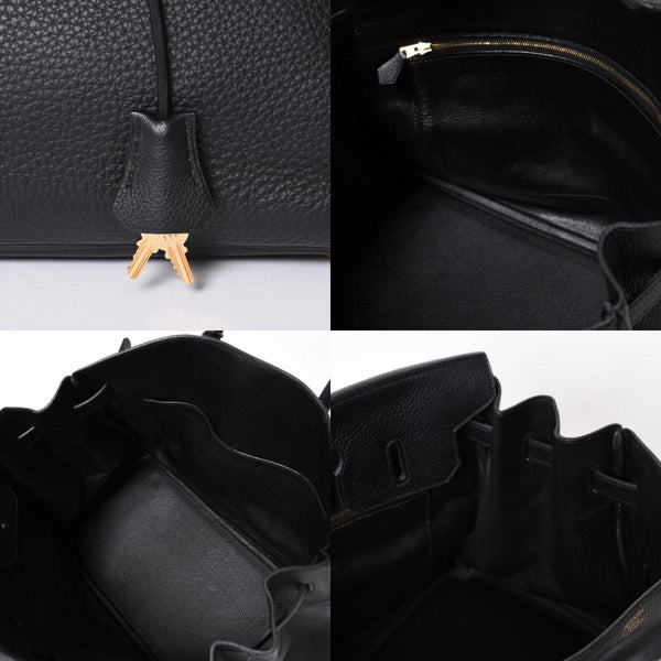 極美品 HERMES エルメス BIRKIN バーキン35 アルデンヌ ブラックゴールド金具 ◻︎G刻印 ハンドバッグ 中古 4a006745