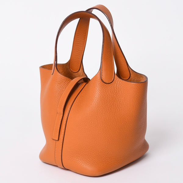 HERMES エルメス ピコタンPM ハンドバッグ ポティロン トリヨンクレマンス □I刻印 2005年製 シルバー金具 美品 中古 4a006758