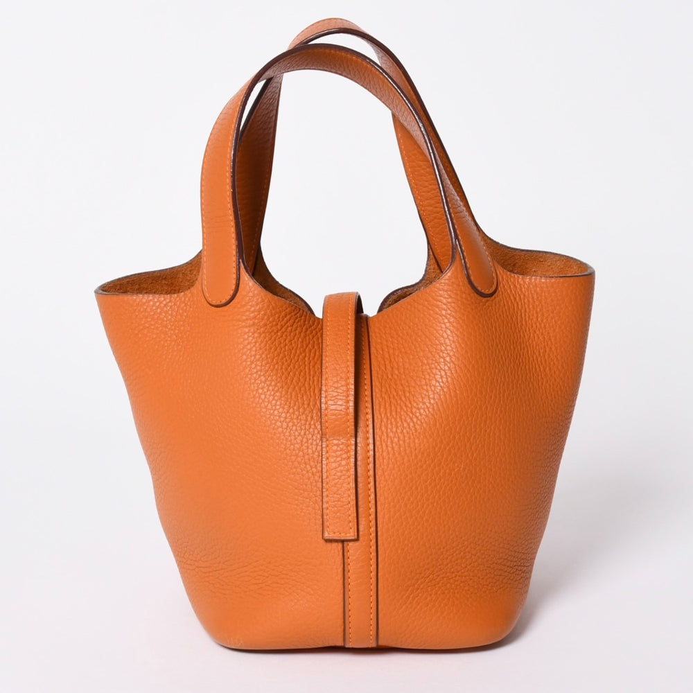HERMES エルメス ピコタンPM ハンドバッグ ポティロン トリヨンクレマンス □I刻印 2005年製 シルバー金具 美品 中古 4a006758