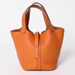 HERMES エルメス ピコタンPM ハンドバッグ ポティロン トリヨンクレマンス □I刻印 2005年製 シルバー金具 美品 中古 4a006758