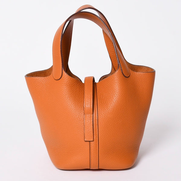 HERMES エルメス ピコタンPM ハンドバッグ ポティロン トリヨンクレマンス □I刻印 2005年製 シルバー金具 美品 中古 4a006758