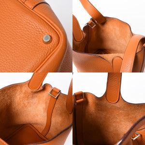 HERMES エルメス ピコタンPM ハンドバッグ ポティロン トリヨンクレマンス □I刻印 2005年製 シルバー金具 美品 中古 4a006758