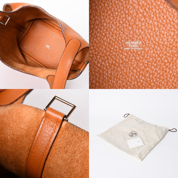 HERMES エルメス ピコタンPM ハンドバッグ ポティロン トリヨンクレマンス □I刻印 2005年製 シルバー金具 美品 中古 4a006758