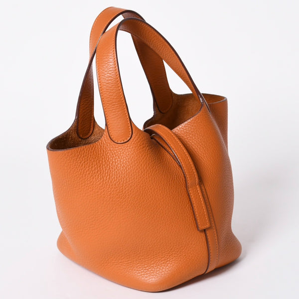 HERMES エルメス ピコタンPM ハンドバッグ ポティロン トリヨンクレマンス □I刻印 2005年製 シルバー金具 美品 中古 4a006758