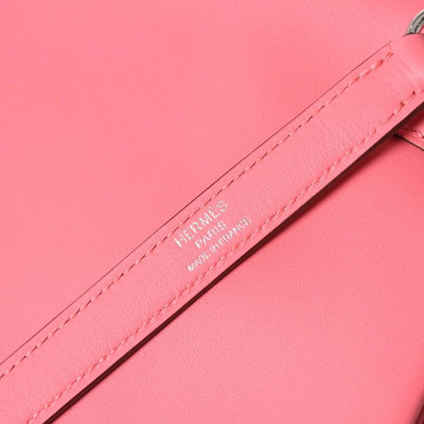新品同様 HERMES エルメス ケリー25 2WAY ショルダーバッグ W刻印 ヴォースイフト ローズアザレ シルバー金具 中古 4a006897