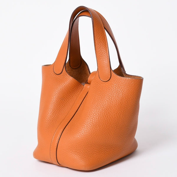 HERMES エルメス ピコタンPM ハンドバッグ ポティロン トリヨンクレマンス □I刻印 2005年製 シルバー金具 美品 中古 4a006758