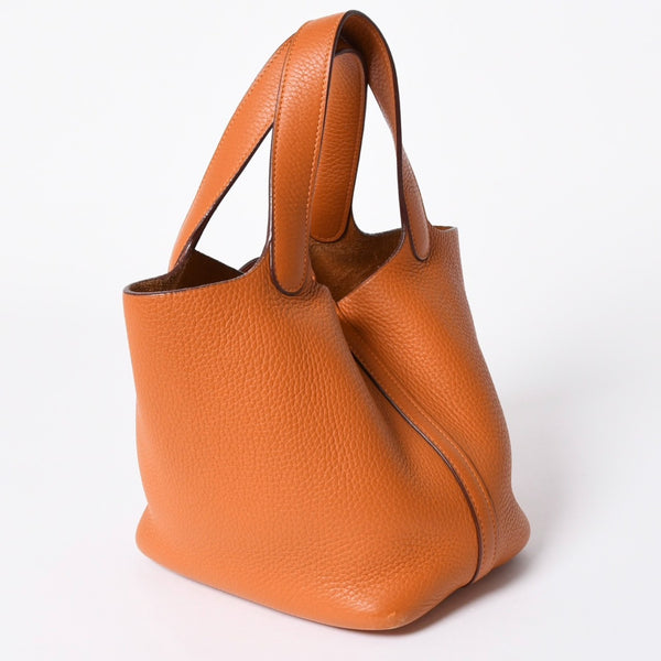 HERMES エルメス ピコタンPM ハンドバッグ ポティロン トリヨンクレマンス □I刻印 2005年製 シルバー金具 美品 中古 4a006758