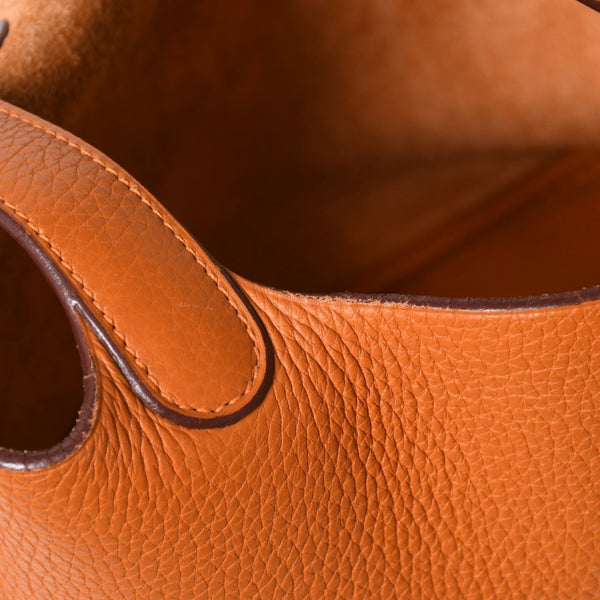 HERMES エルメス ピコタンPM ハンドバッグ ポティロン トリヨンクレマンス □I刻印 2005年製 シルバー金具 美品 中古 4a006758