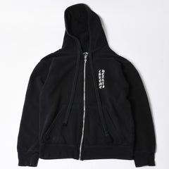 CHROME HEARTS Zip Up Hoodie Parka Size M Cemetery Scroll Label Black Good Condition Used 4a000676