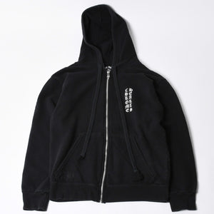 CHROME HEARTS Zip Up Hoodie Parka Size M Cemetery Scroll Label Black Good Condition Used 4a000676