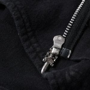 CHROME HEARTS Zip Up Hoodie Parka Size M Cemetery Scroll Label Black Good Condition Used 4a000676