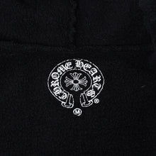 画像をギャラリービューアに読み込む, CHROME HEARTS クロムハーツ ジップアップフーディー パーカー サイズM セメタリー スクロールラベル ブラック 美品 中古 4a000676