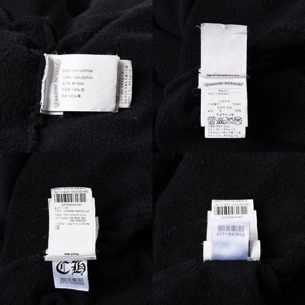 CHROME HEARTS Zip Up Hoodie Parka Size M Cemetery Scroll Label Black Good Condition Used 4a000676