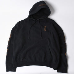 CHROME HEARTS クロムハーツ フーディー パーカー サイズXL ロゴ 袖プリント ブラック 美品 中古 4a000675