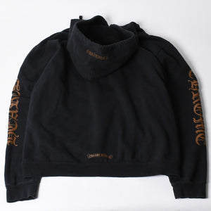CHROME HEARTS クロムハーツ フーディー パーカー サイズXL ロゴ 袖プリント ブラック 美品 中古 4a000675