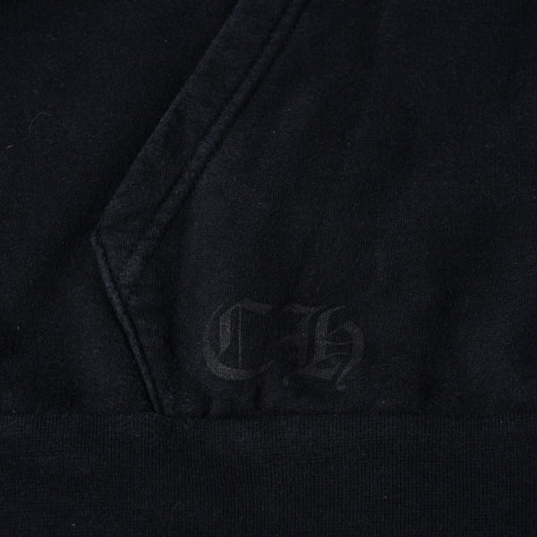 CHROME HEARTS クロムハーツ フーディー パーカー サイズXL ロゴ 袖プリント ブラック 美品 中古 4a000675