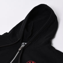 画像をギャラリービューアに読み込む, 極美品 CHROME HEARTS クロムハーツ ジップアップフーディー パーカー サイズL セメタリー ホースシュー ブラック 中古 4a000677