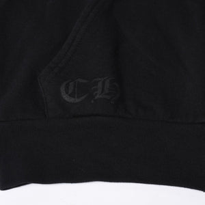 Very Good Condition CHROME HEARTS Zip Up Hoodie Parka Size L Cemetery Horseshoe Black Used 4a000677