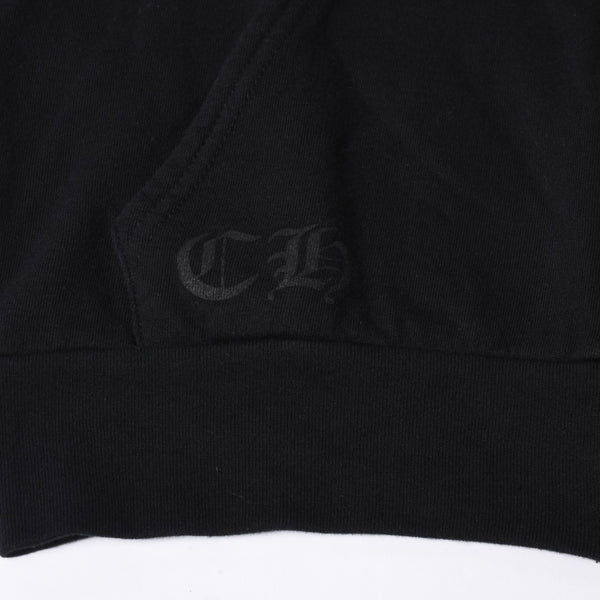 Very Good Condition CHROME HEARTS Zip Up Hoodie Parka Size L Cemetery Horseshoe Black Used 4a000677