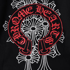 Very Good Condition CHROME HEARTS Zip Up Hoodie Parka Size L Cemetery Horseshoe Black Used 4a000677