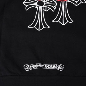 Very Good Condition CHROME HEARTS Zip Up Hoodie Parka Size L Cemetery Horseshoe Black Used 4a000677