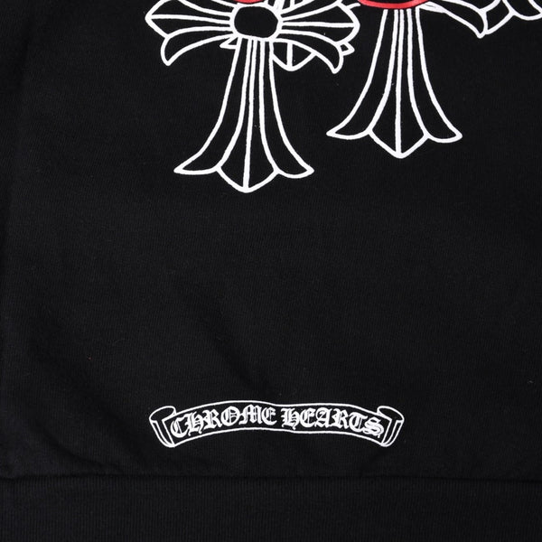 Very Good Condition CHROME HEARTS Zip Up Hoodie Parka Size L Cemetery Horseshoe Black Used 4a000677