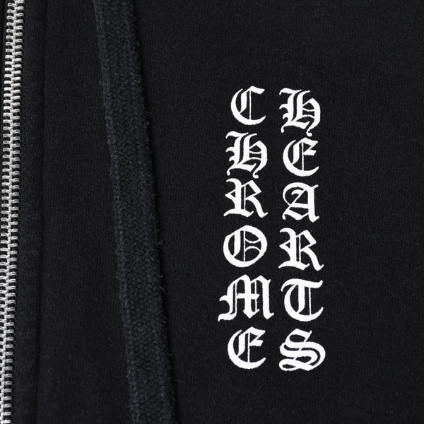 CHROME HEARTS Zip Up Hoodie Parka Size M Cemetery Scroll Label Black Good Condition Used 4a000676