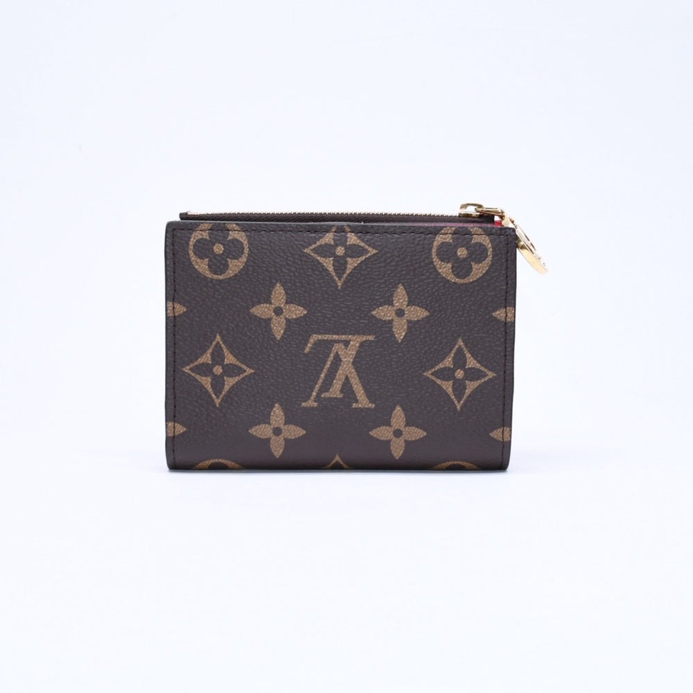 新品同様 LOUIS VUITTON ルイヴィトン LV × TM ポルトフォイユ リサ 二つ折り財布 コンパクトウォレット M13420 モノグラム チェリー 中古 4a006991
