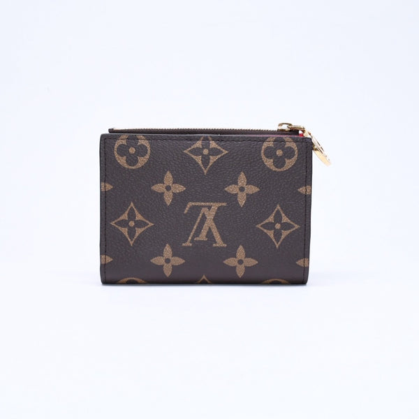 新品同様 LOUIS VUITTON ルイヴィトン LV × TM ポルトフォイユ リサ 二つ折り財布 コンパクトウォレット M13420 モノグラム チェリー 中古 4a006991