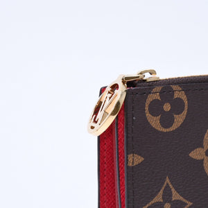 新品同様 LOUIS VUITTON ルイヴィトン LV × TM ポルトフォイユ リサ 二つ折り財布 コンパクトウォレット M13420 モノグラム チェリー 中古 4a006991