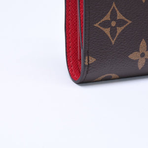 新品同様 LOUIS VUITTON ルイヴィトン LV × TM ポルトフォイユ リサ 二つ折り財布 コンパクトウォレット M13420 モノグラム チェリー 中古 4a006991