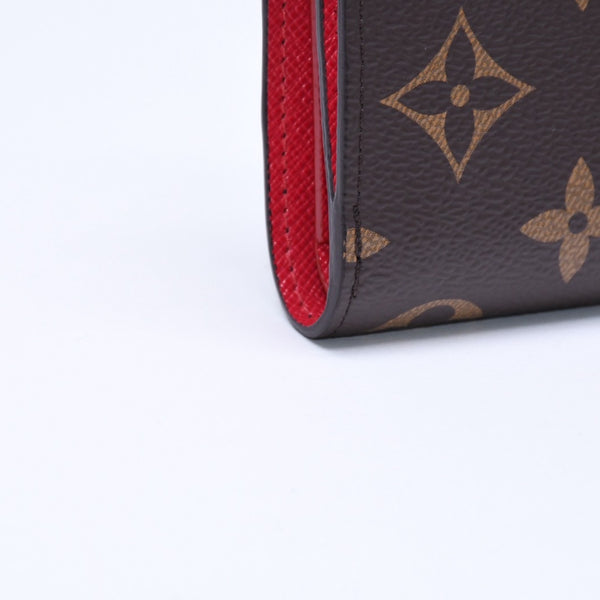 新品同様 LOUIS VUITTON ルイヴィトン LV × TM ポルトフォイユ リサ 二つ折り財布 コンパクトウォレット M13420 モノグラム チェリー 中古 4a006991