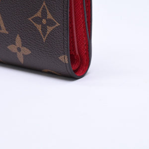 新品同様 LOUIS VUITTON ルイヴィトン LV × TM ポルトフォイユ リサ 二つ折り財布 コンパクトウォレット M13420 モノグラム チェリー 中古 4a006991
