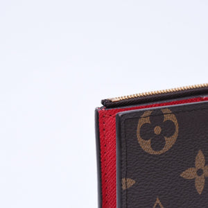 新品同様 LOUIS VUITTON ルイヴィトン LV × TM ポルトフォイユ リサ 二つ折り財布 コンパクトウォレット M13420 モノグラム チェリー 中古 4a006991