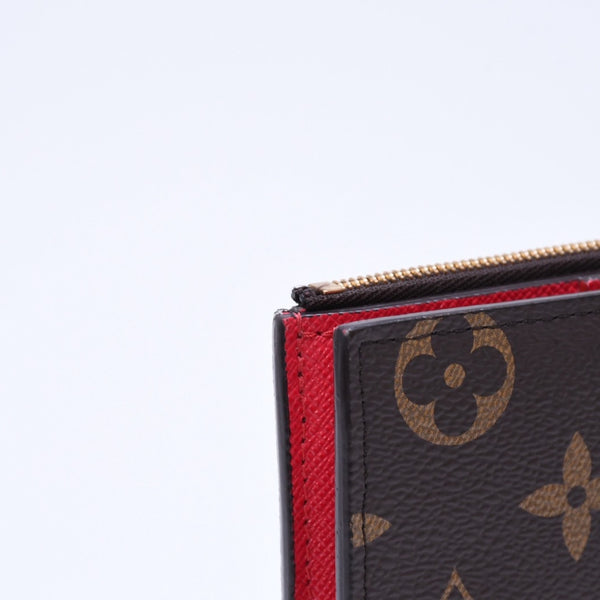 新品同様 LOUIS VUITTON ルイヴィトン LV × TM ポルトフォイユ リサ 二つ折り財布 コンパクトウォレット M13420 モノグラム チェリー 中古 4a006991