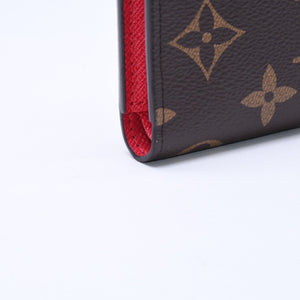 新品同様 LOUIS VUITTON ルイヴィトン LV × TM ポルトフォイユ リサ 二つ折り財布 コンパクトウォレット M13420 モノグラム チェリー 中古 4a006991