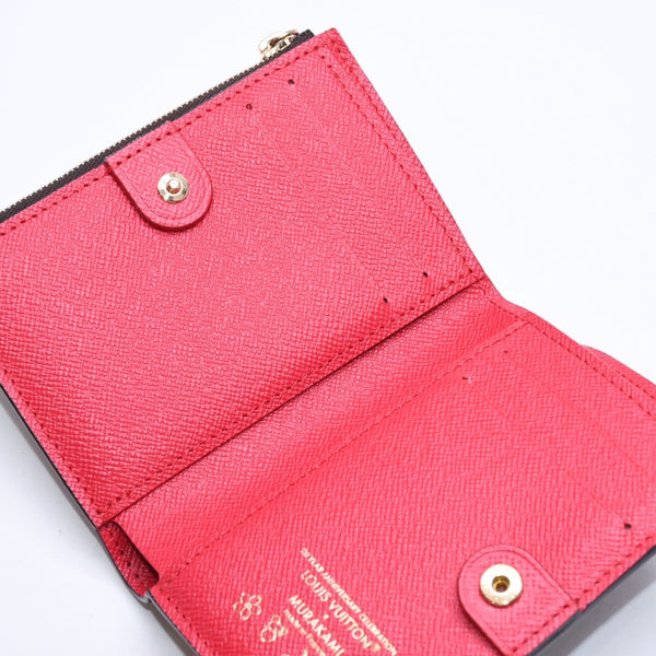新品同様 LOUIS VUITTON ルイヴィトン LV × TM ポルトフォイユ リサ 二つ折り財布 コンパクトウォレット M13420 モノグラム チェリー 中古 4a006991