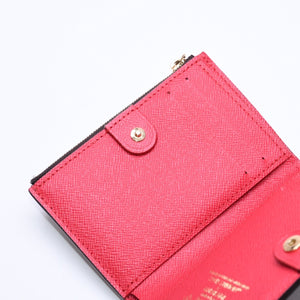 新品同様 LOUIS VUITTON ルイヴィトン LV × TM ポルトフォイユ リサ 二つ折り財布 コンパクトウォレット M13420 モノグラム チェリー 中古 4a006991