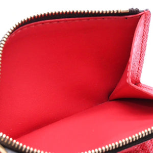 新品同様 LOUIS VUITTON ルイヴィトン LV × TM ポルトフォイユ リサ 二つ折り財布 コンパクトウォレット M13420 モノグラム チェリー 中古 4a006991