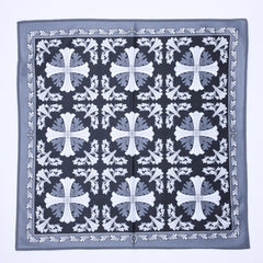 新品未使用 CHROME HEARTS クロムハーツ メガネ拭き アイウェアクロス CHプラス クロスボール ブラック ホワイト グレー 総柄 中古 4a006737
