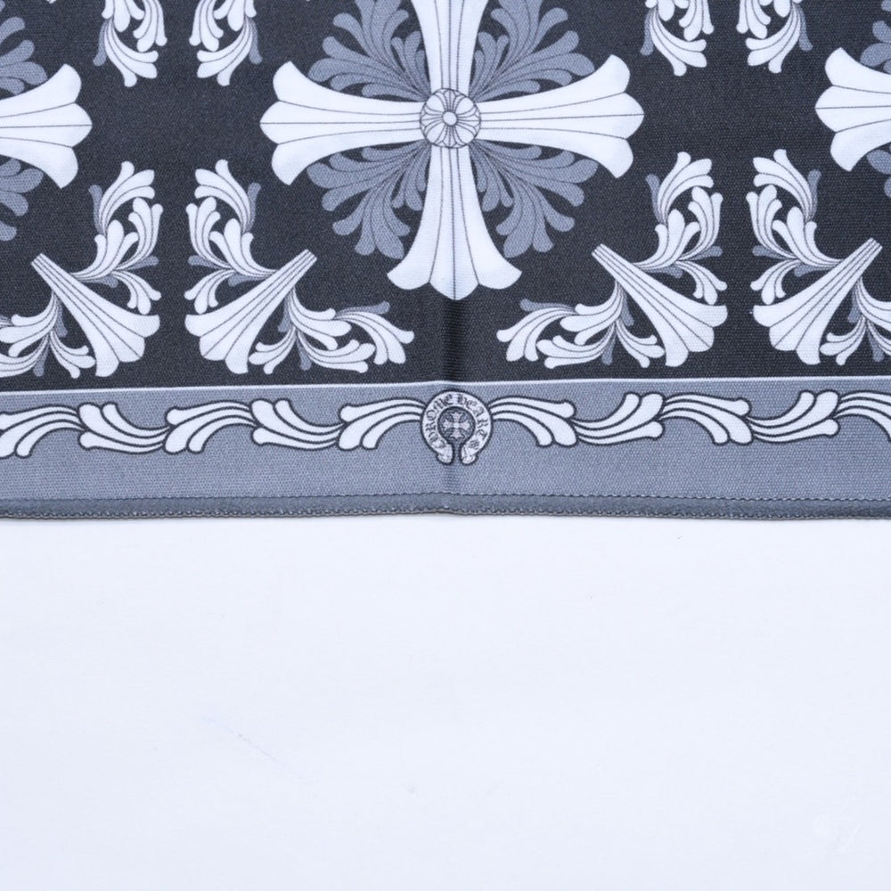 新品未使用 CHROME HEARTS クロムハーツ メガネ拭き アイウェアクロス CHプラス クロスボール ブラック ホワイト グレー 総柄 中古 4a006737