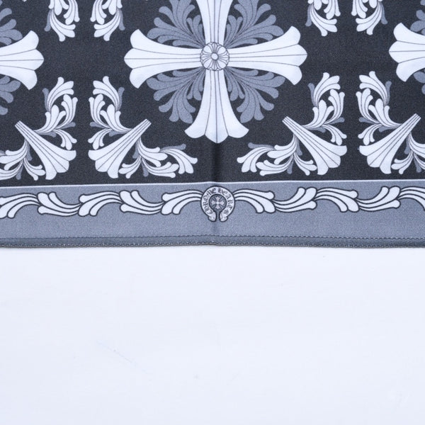 新品未使用 CHROME HEARTS クロムハーツ メガネ拭き アイウェアクロス CHプラス クロスボール ブラック ホワイト グレー 総柄 中古 4a006737