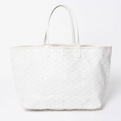 GOYARD ゴヤール サンルイPM バッグ トートバッグ STLCROPMLTY50CL50P ホワイト PVC レザー 美品 中古 4a006773