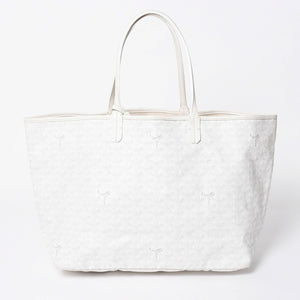 GOYARD ゴヤール サンルイPM バッグ トートバッグ STLCROPMLTY50CL50P ホワイト PVC レザー 美品 中古 4a006773