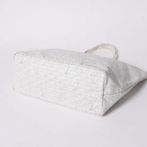 GOYARD ゴヤール サンルイPM バッグ トートバッグ STLCROPMLTY50CL50P ホワイト PVC レザー 美品 中古 4a006773