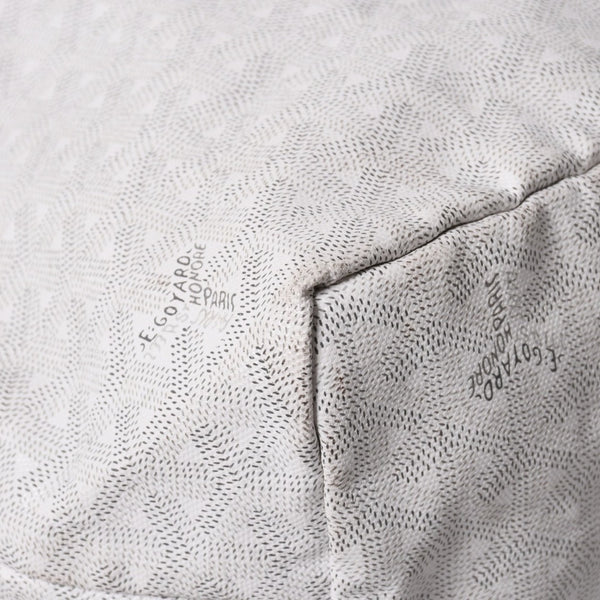 GOYARD ゴヤール サンルイPM バッグ トートバッグ STLCROPMLTY50CL50P ホワイト PVC レザー 美品 中古 4a006773
